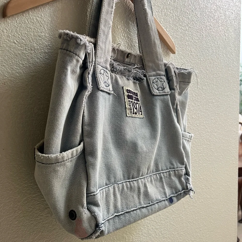 Converse One Star 1974 Light Gray Denim Purse - Picture 2 of 16